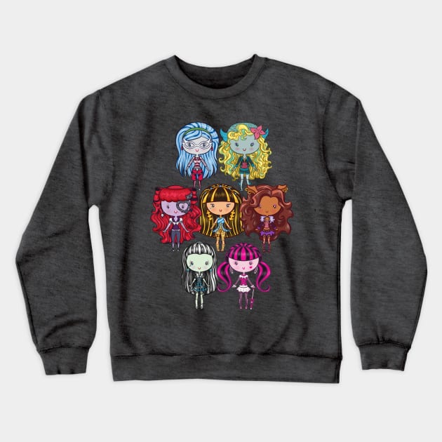 Monster CutiEs Crewneck Sweatshirt by Ellador